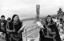 Spirit Singers at the Totem Raising